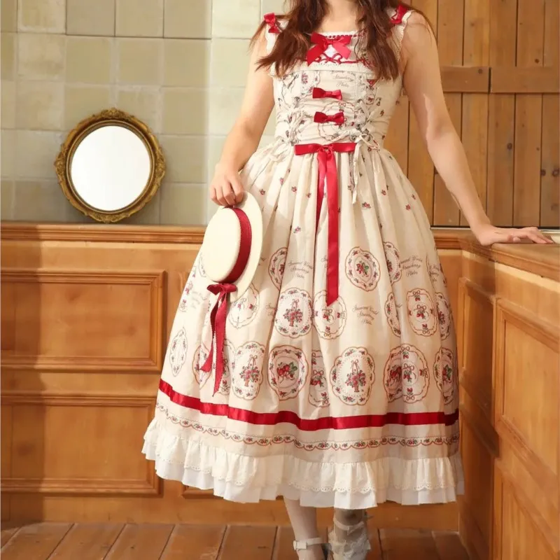 Special-Interest Design Pastoral Style Sweet Court Style Lolita Dresses Lolita Cute Skirt