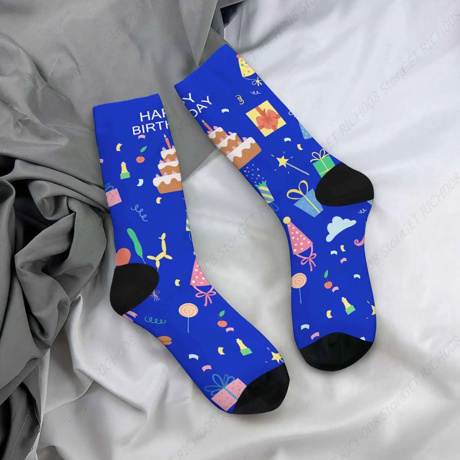 Cake Gift Box Athletic Crew Socks Socks For Men Women Cool Cute Crazy Funny Sport Colorful Novelty Socks