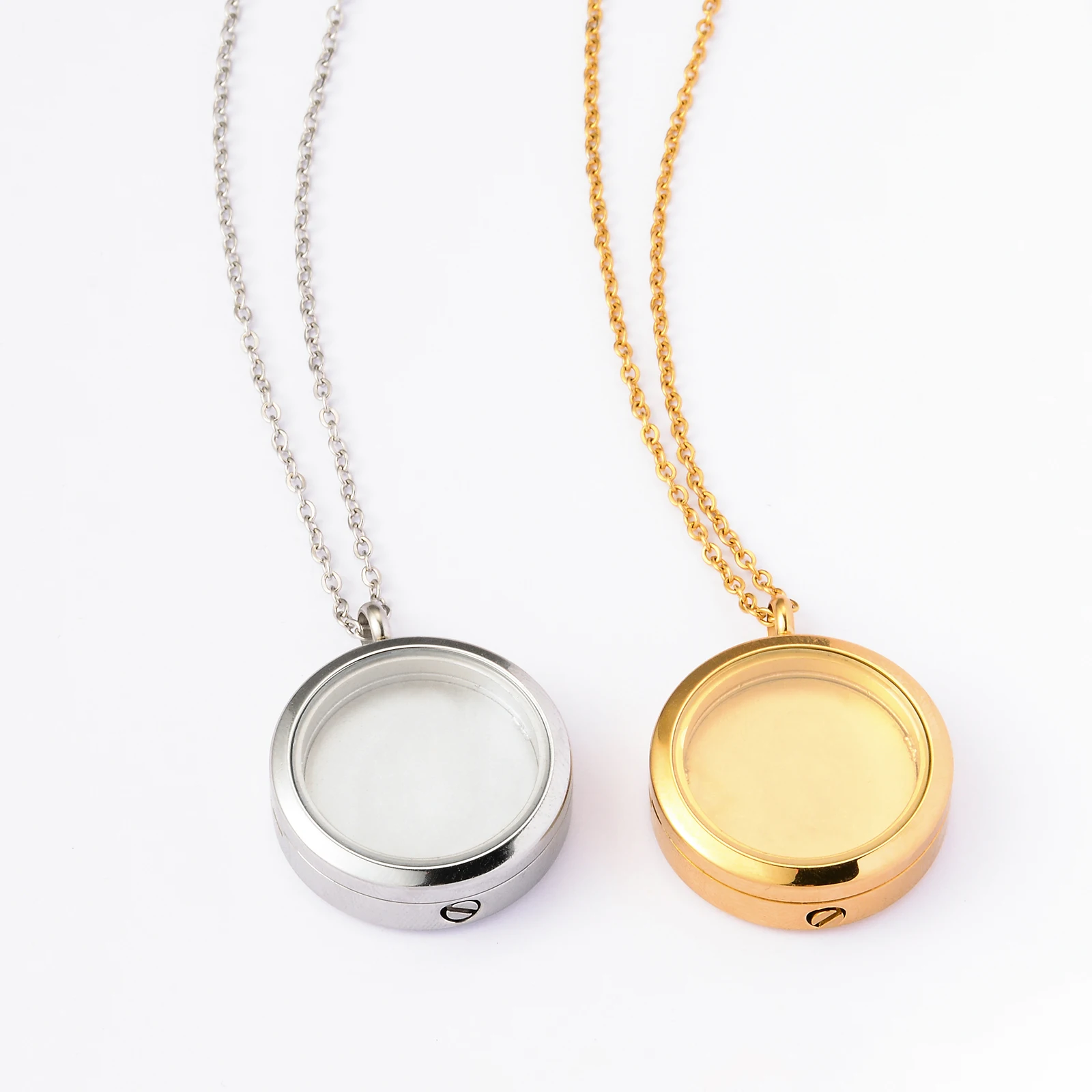 30mm Glas-Einäscherungs-Fotorahmen-Anhänger Halskette Gravierbarer Edelstahl-Andenken Urnen-Anhänger für Frauen und Männer – Detail 6