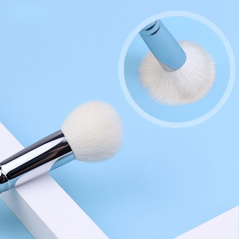 1pcs Goat Hair Blush Brush Stippling Makeup Brush Cosmetic Powder Natural Blooming Blusher HighlighterContour Brushes maquillaje