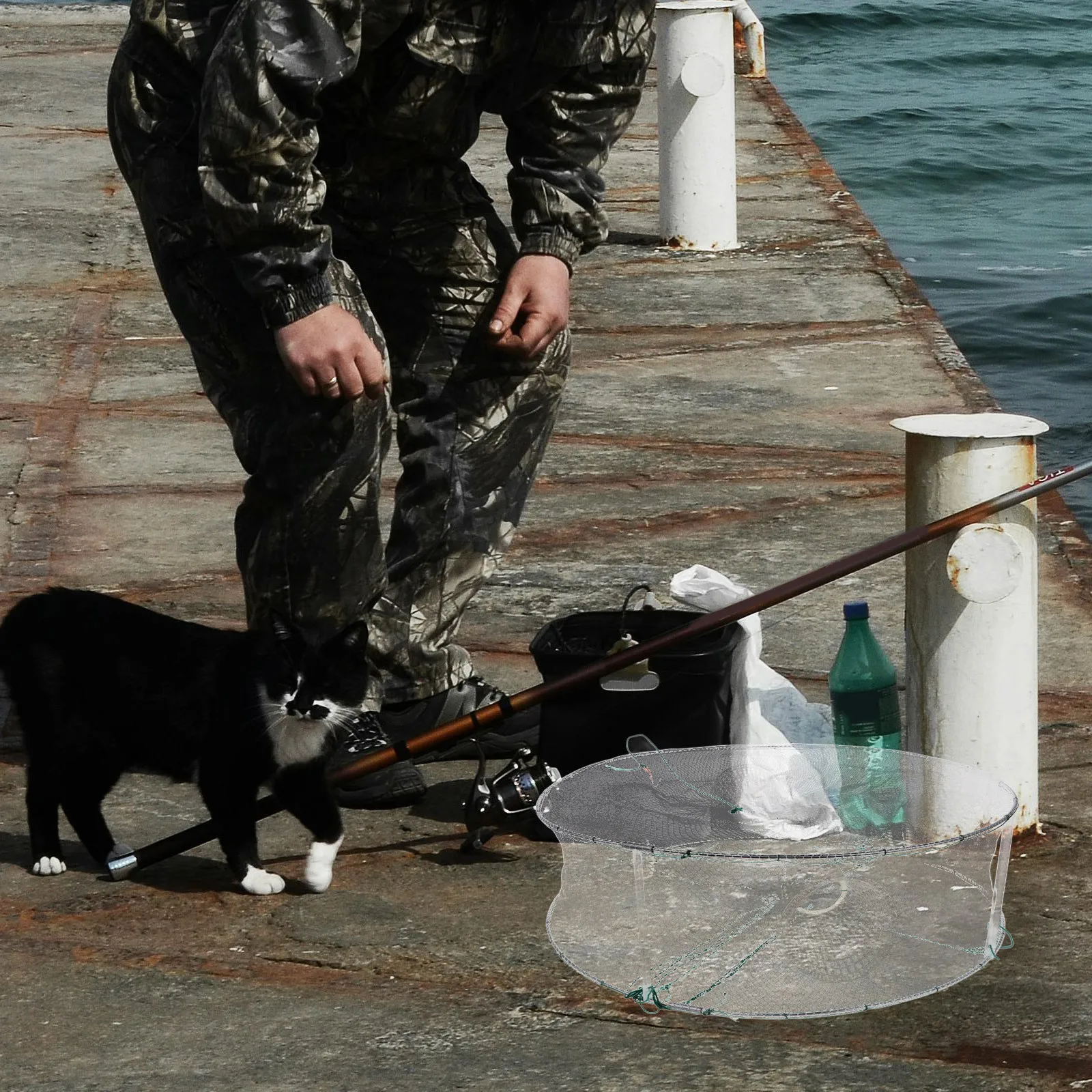 

Professional Multi-Functional Fishing Net Collapsible Foldable Trap for Shrimp Crab Crawfish Outdoor River Fishing