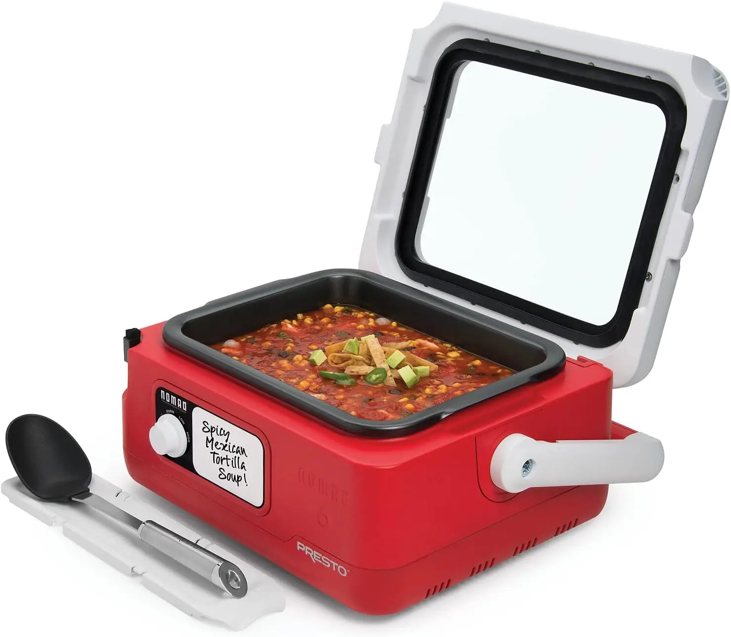 طباخ بطيء للسفر الرحل ، أحمر ، 6-كوارت ، عبوة 1