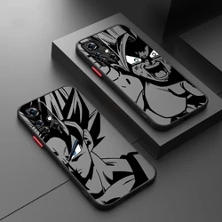 Luxury D-Dragon Ball Goku Frosted Translucent For Redmi Note 13 12 12S 12T 11 11T 11E 10 10S 9 Pro Plus 5G TPU Phone Case