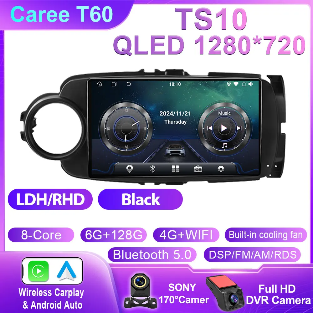 Android 15 Carplay Autoradio Voor Toyota Yaris 2012 2013 2014 2015 2016 2017 LHD RHD Navigatie GPS Multimedia speler Stereo WIFI