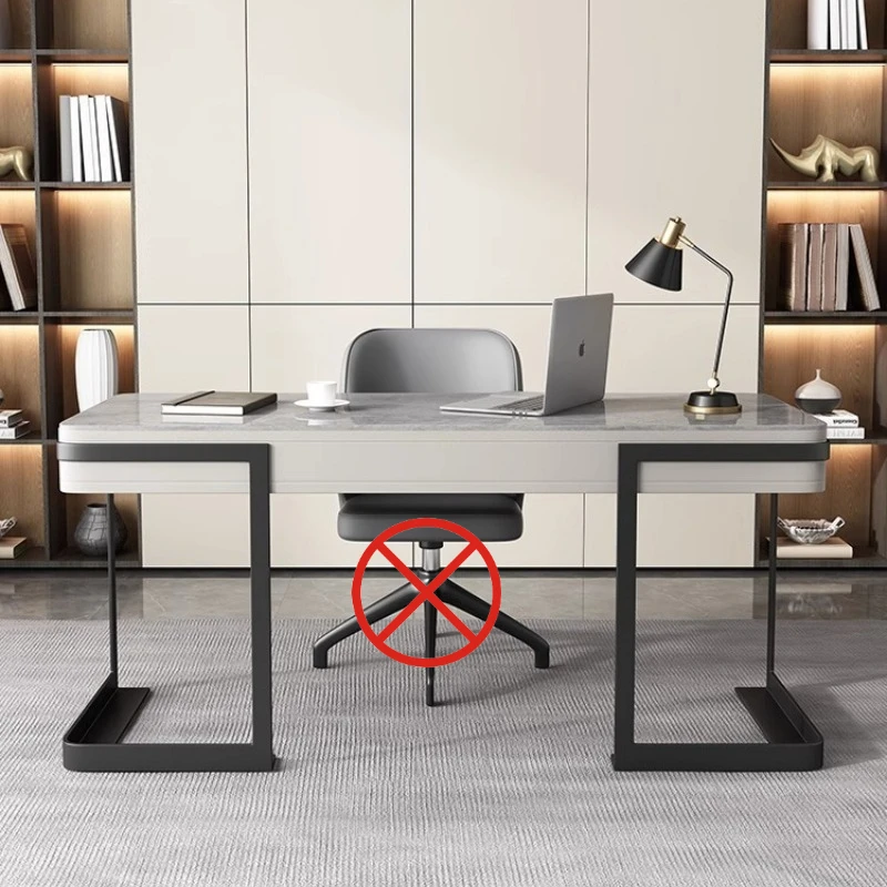 

Italian Minimalist Office Desks Modern Light Luxury Small-sized Computer Office Desks Simple Furniture Mesa De Trabalho YS40CC
