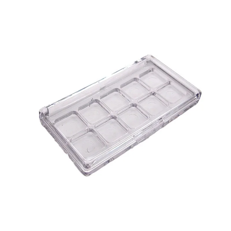 50Pcs 10 Grids Empty Eyeshadow Dish DIY Eyeshadow Palette Eye Makeup Storage Box For Women Girls Beginners Cosmetic Container