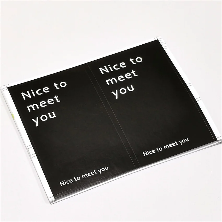 50pcs Nice To Meet You Stickers Black White Thank you Stickers For Business Package Gift box candy bag Decorative for Christmas
