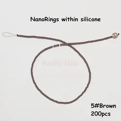 Convenient 200pcs NanoRings Hair extension(without hook needle) NanoRingsWithinSilicone hair extension tool kits