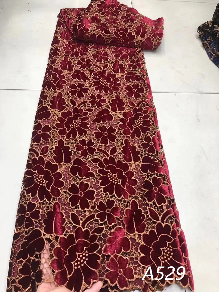 قماش دانتيل حبل جبير ، تطريز أفريقي ، شبكة فرنسية ، جودة عالية ، فستان ذاتي الصنع ، A529 ، أحدث ، 5 ياردة ، 24 #3