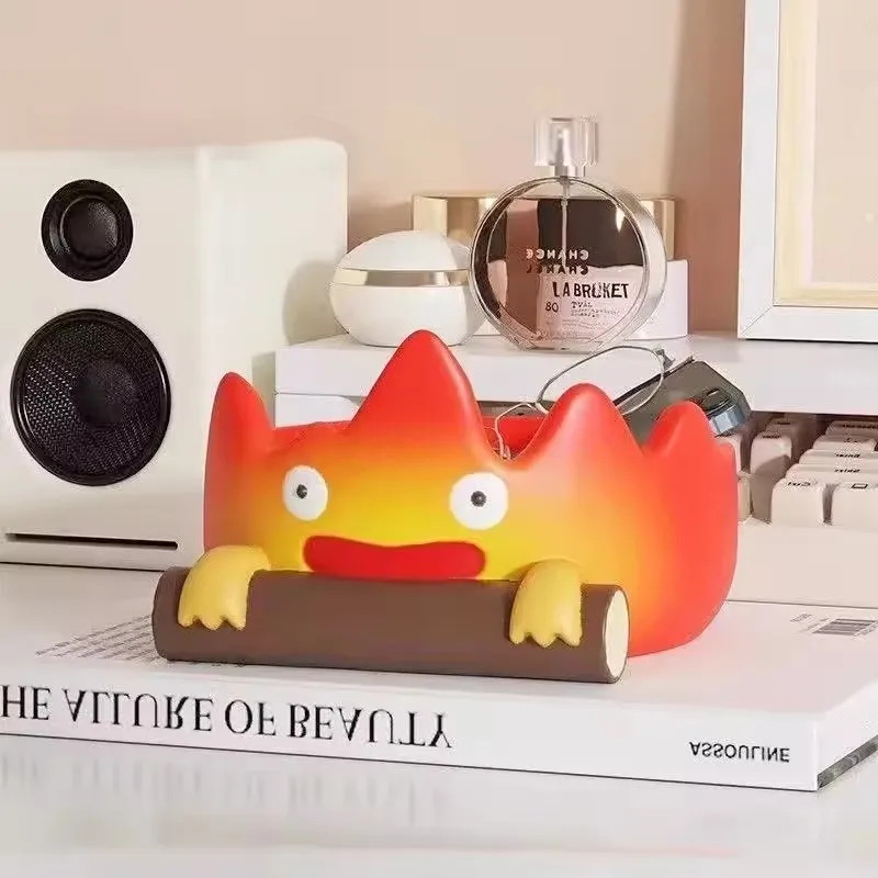

Resin Cartoon Fire Person Tray with Storage:Creative Anime Key Holder Suitable Indoor Outdoor Decor Perfect Christmas Halloween