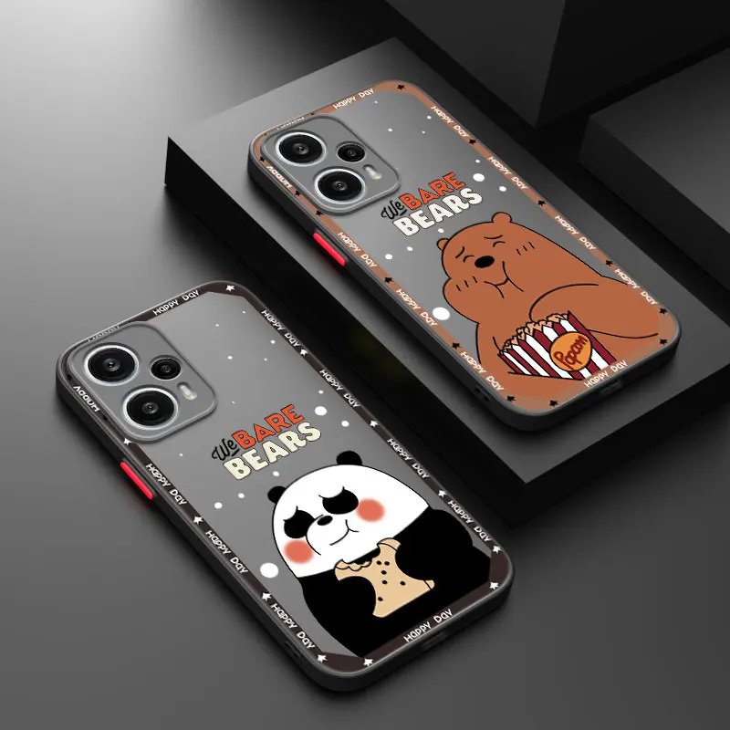 Cartoon Little Bear Translucent Phone Case For Xiaomi 10T 11T 12T 12X 12S POCO F3 X3 GT X4 NFC M3 M4 X4 Pro F4 F5 X5 C31 C40