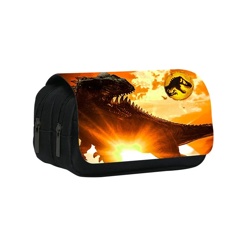 Dinosaur Pencil Cases Anime Kawaii Pencil Bags Stationary Student Cute School Office Double Layer Stationery Box Pencilcases