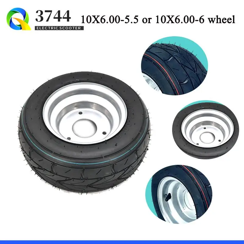 

10X6.00-5.5 10X6.00-6 Vacuum tire belt with 3-hole wheel hub electric FOR tires modified kart cart ATV tire accessories