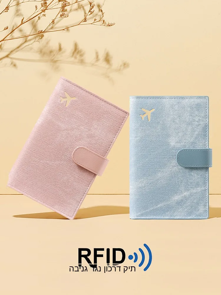 

Gradient Passport Holder Protective Cover Ticket Clip Storage Bag Anti-Theft Integrated High-End Portable Card Holder for Men...