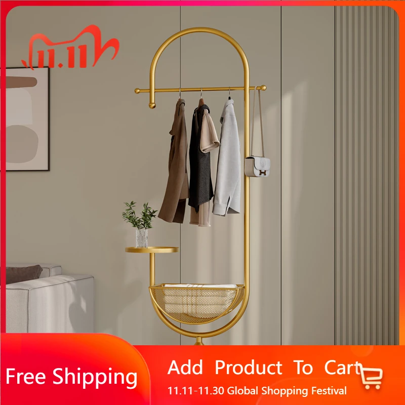 

Metal Standing Coat Racks Clothes Organizer Open Luxury Minimalist Living Room Dress Coat Racks Display Perchero Home Furniture