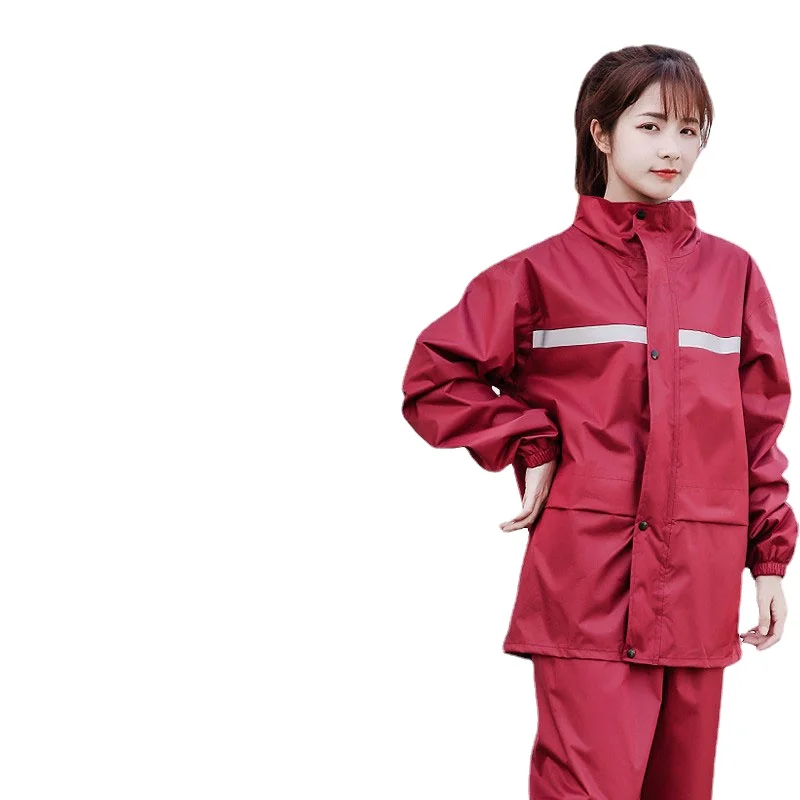 

Raincoat Rain Pants Suit Full Body Rainproof Electric Car Men and Women Take-out Single Split Riding Waterproof Poncho