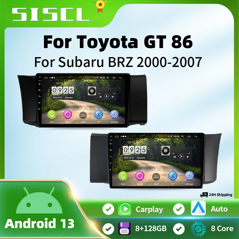 For Toyota GT 86 For Subaru BRZ 2012 - 2016 IPS Screen Car Radio Audio Multimedia Player Wireless Carplay Auto 4G LTE Android 13