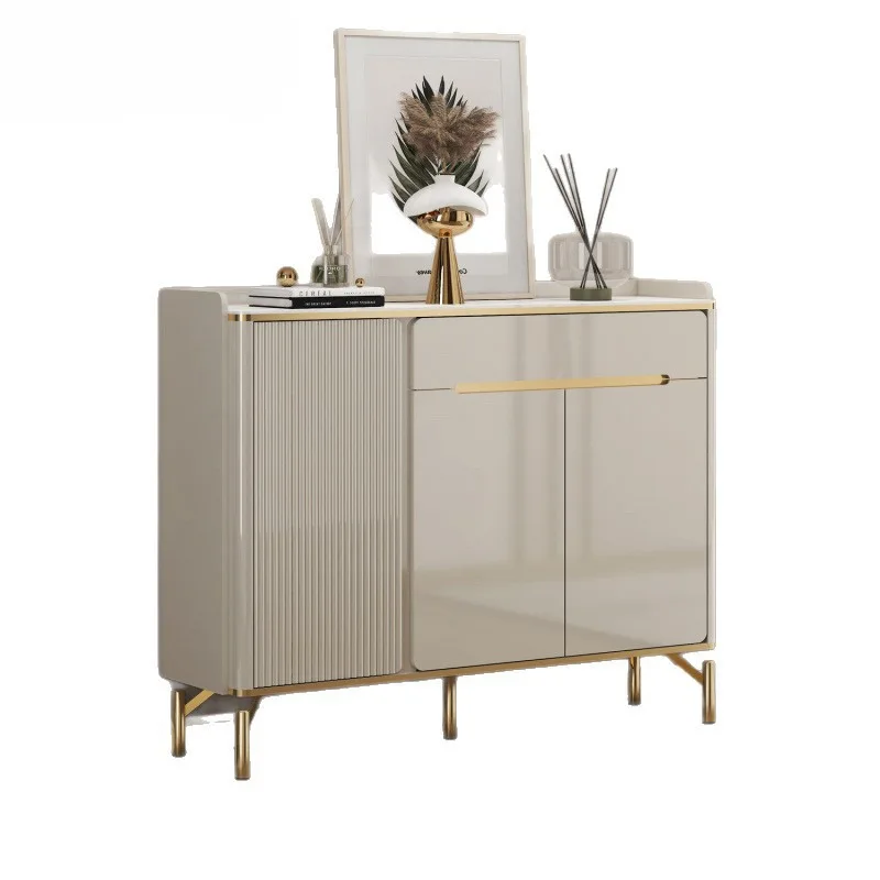 Rock slab shoe cabinet, large-capacity storage at the door of the home, light luxury door cabinet shoe cabinet