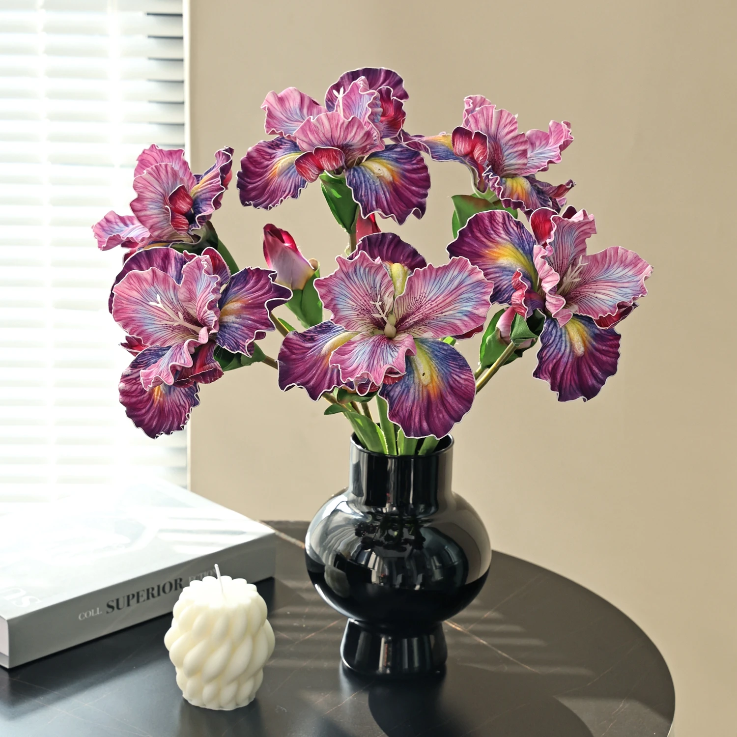 Künstliche Seidenblumen Iris für Zuhause, Zimmer, Tisch, Festival, Hochzeit, Kranz, Brautsträuße, Dekoration, Garten, Hof, Vase, DIY-Geschenke – Detail 4