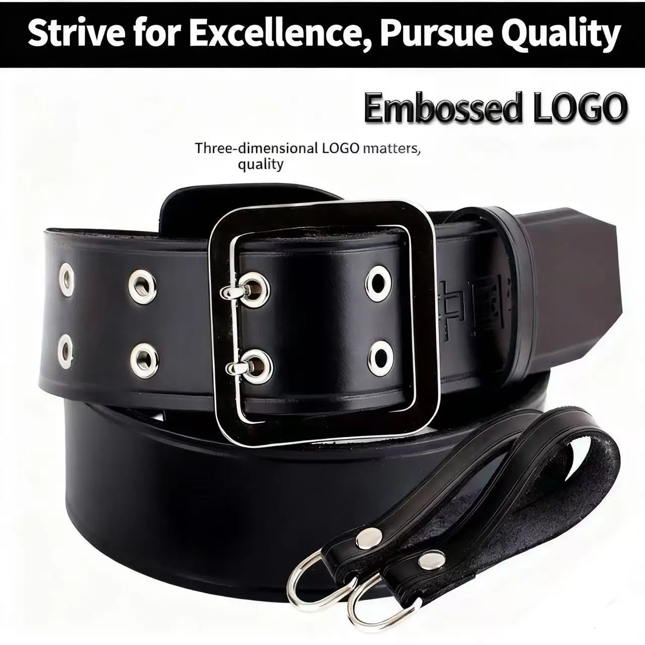 4.8 سنتيمتر جلد البقر الحقيقي الرجال مزدوجة الصدر خاص اتسعت حزام حزام التدريب في الهواء الطلق متعددة الوظائف حزام معركة خاص