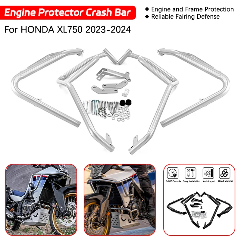 Motorcycle Crash bars For HONDA XL750 2023-2024 Motorcycle Upper Fairing Frame Protection Bar Engine Protector Crash Bar