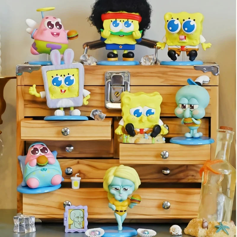 ألعاب ساخنة سبونجبوب سكوير بانتس كوسبي صندوق أعمى لطيف باتريك ستار عمل الشكل صندوق غامض شخصيات كرتونية نموذج جمع الهدايا #1