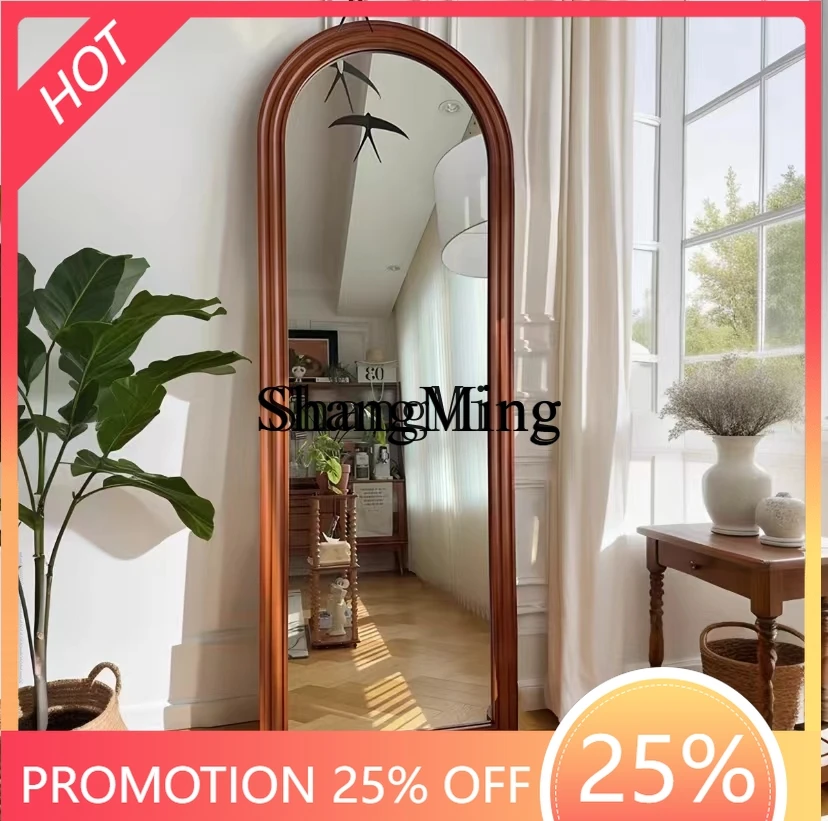 FG good-looking  simple full-body mirror pastoral floor mirror bedroom full-length mirror household solid wood entry