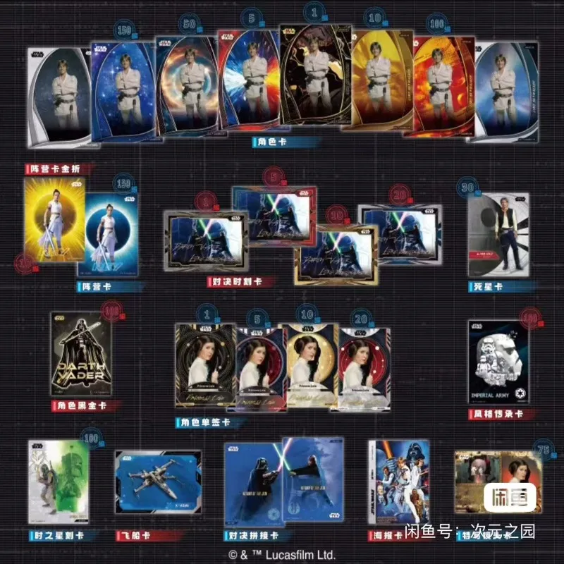 การ์ดสะสมของแท้จาก Star Wars: Force Duel (STAR WARS) รุ่นลิมิเต็ดอิดิชั่น หายาก ของสะสมจากภาพยนตร์ ของเล่น ของขวัญ