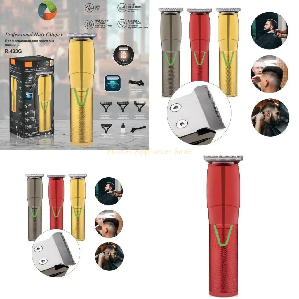 

D0AB Hair Trimmer for Men Rechargeable Hair Clippers Beard Trimmer Home Haircut Cordless Barber Grooming Set 600mah