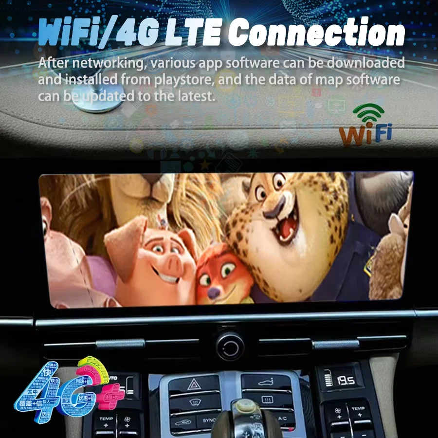 For Porsche Panamera 2010-2016 Car Radio Navigation GPS Android 13 Multimedia Player CarPlay Auto WIFI 5G Intelligent System BT