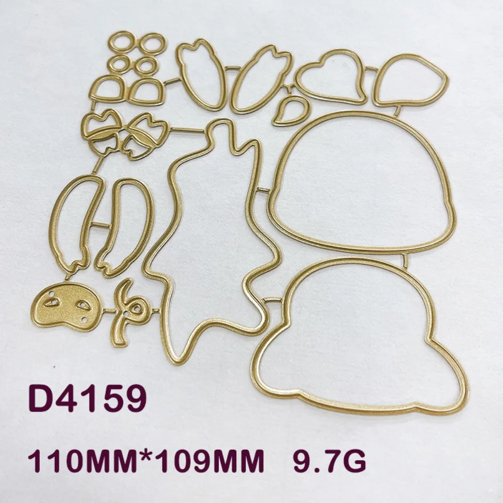 2024 New Cute Cartoon Pig Metal Cutting Dies for Scrapbooking Decoration Handmade Stencil DIY Card Making Mold Model Crafts