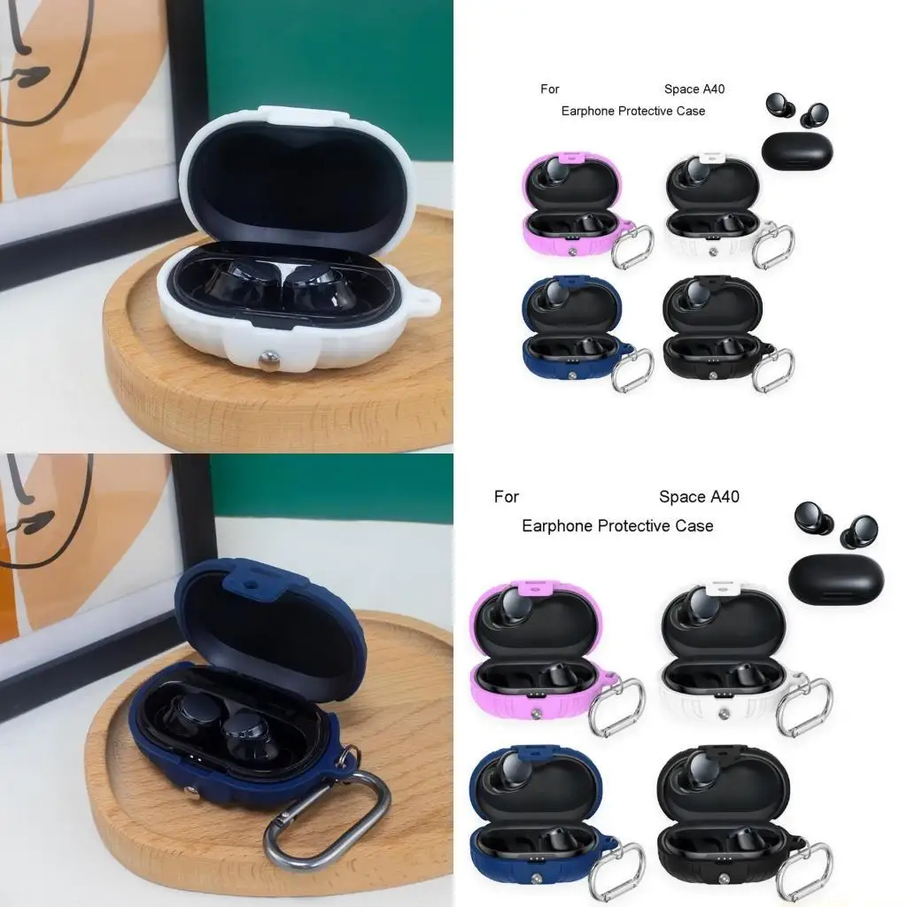 F62C Protective Carrying Case Shockproof for  Space A40 Headphone Dustproof Washable Charging Box Sleeve Cover