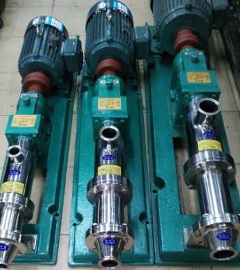 Hygienic stainless steel single-screw pump for high-viscosity milk food transportation, high-head beverage thick liquid pump