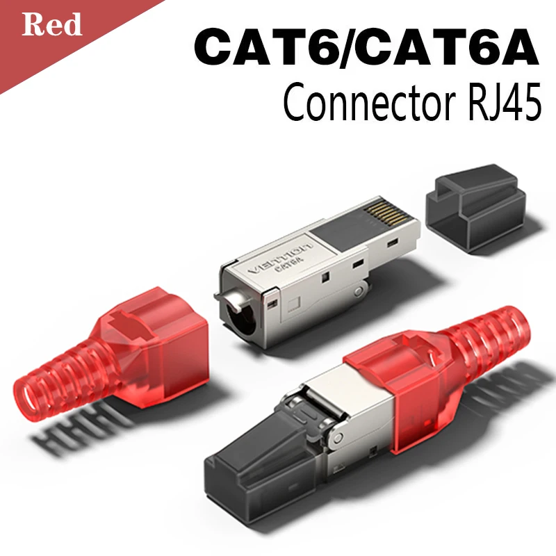 Ventie RJ45 Cat8 Cat7 Cat6A-connectoren Gereedschapsvrije herbruikbare Ethernet-afsluitingspluggen, internetstekker, snelle veldinstallatie