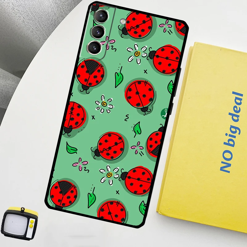 Ladybug Beetle Case For Samsung Galaxy S23 FE S22 Ultra S20 S21 FE S8 S9 S10 Plus Note 10 20 Ultra Cover