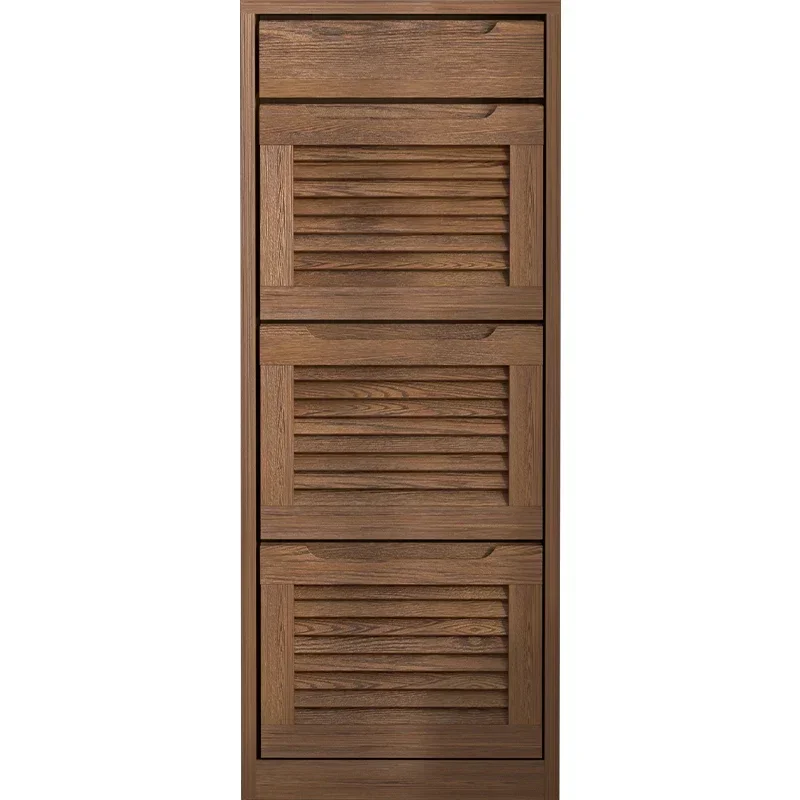 Premium All Solid Wood Slim Shoe Cabinet Tipper Storage Cabinet Home Nordic Oak Entrance Storage Shoe Rack Long - Lasting