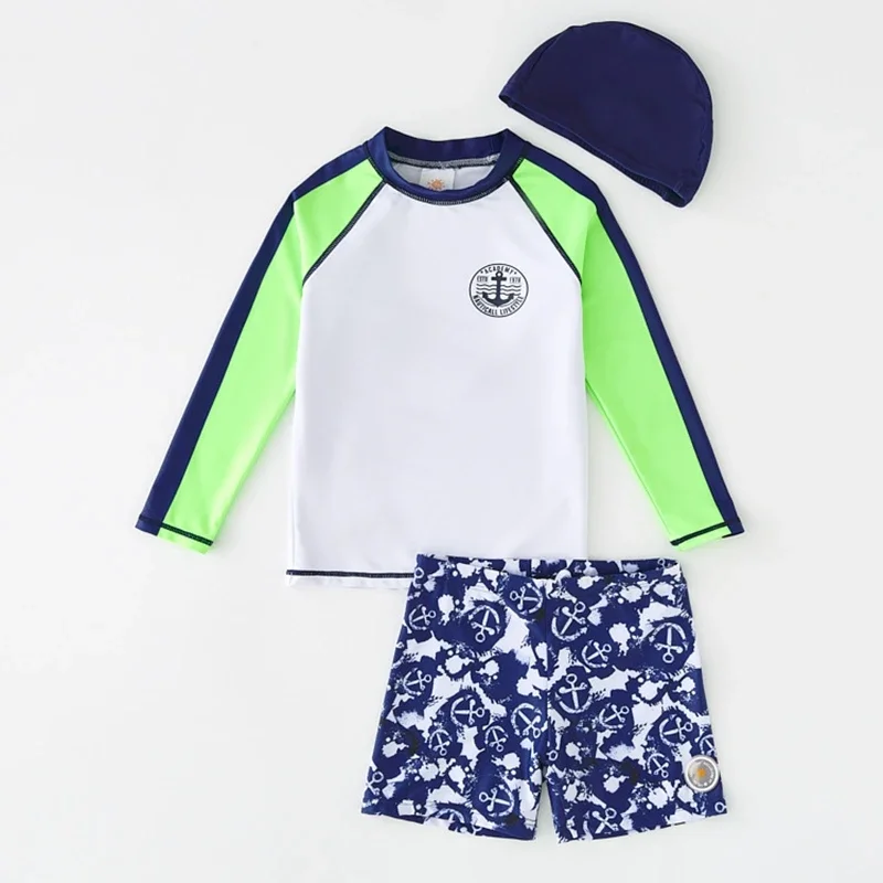 Kinder Badeanzug Jungen Langarm Kleinkind Baby Bade bekleidung upf50 UV-Schutz Kinder Badeanzug volle Abdeckung Sommer Strand kleidung