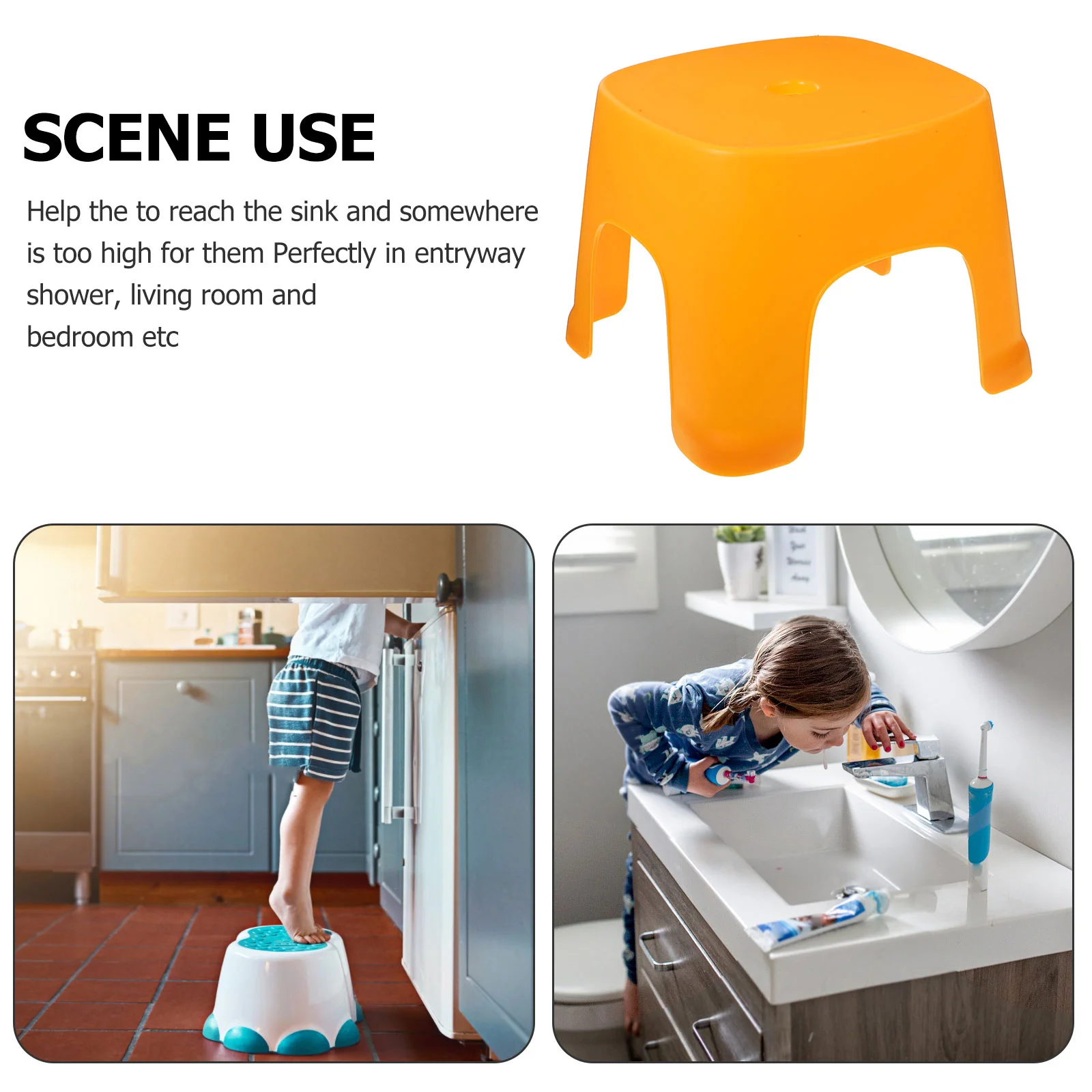 Low Stool Step for Toddlers Bathroom Toilet Plastic Foot Shoe Changing Pvc Footstool Baby Individual