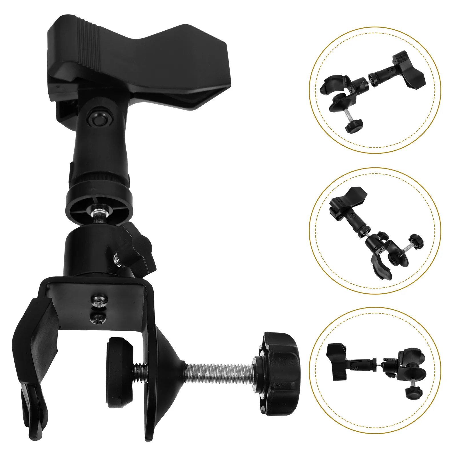 

1Set Sax Microphone Mount Clamp Spring Mic Holder Durable Secure Grip for Microphone Stand Use Mic Holder Camera Monitor Mount