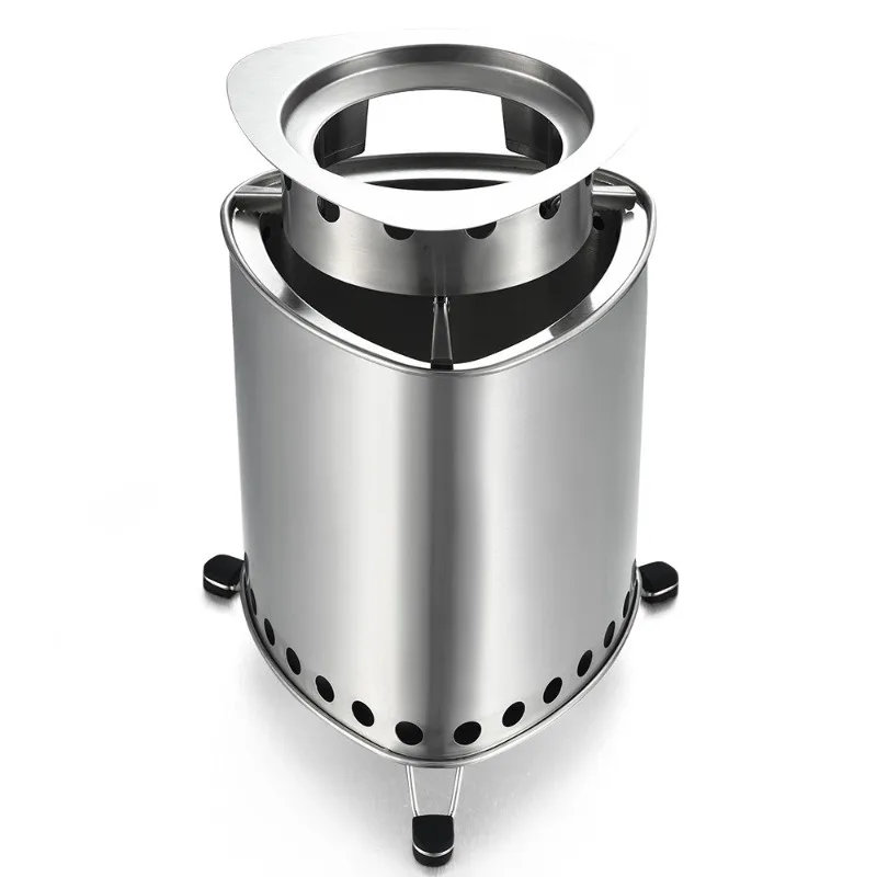 

Открытый кемпинг бездымная дровяная печь из нержавеющей стали портативная печь для костра с подогревом патио