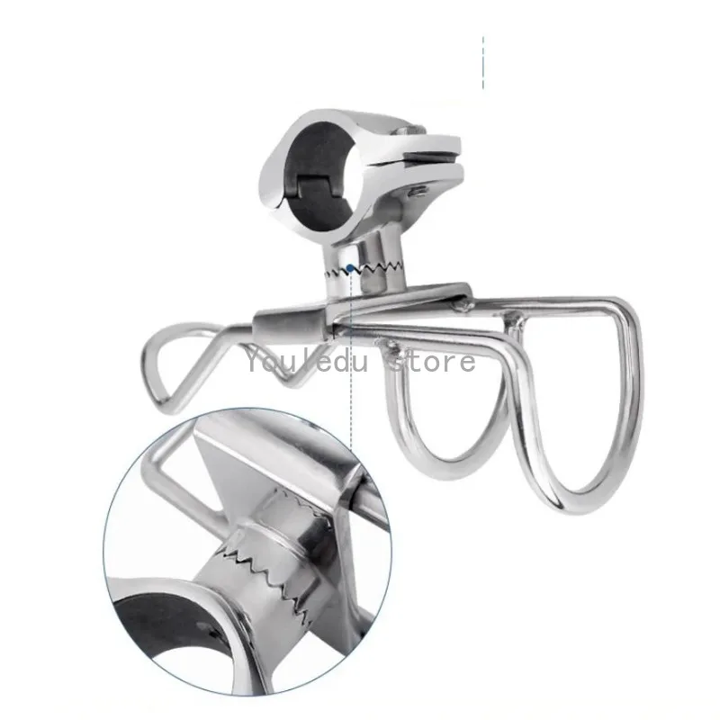 

Marine Grade Steel 316 SS Fishing Rod Rack Holder Pole Bracket Support Clamp On Rail Mount 25or 32mm Boat Accessories