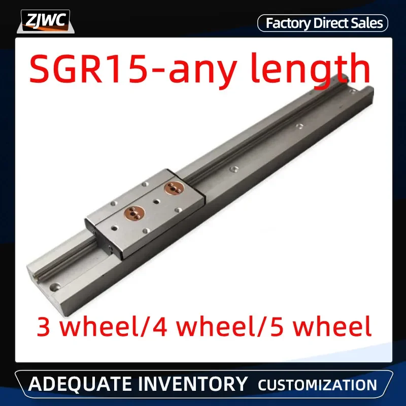 

1pc Silver Built-in Dual-axis Linear Guide SGR15 46mm Guide 100mm To 1150mm +1pc Slider Blocks For Cnc Parts Woodworking