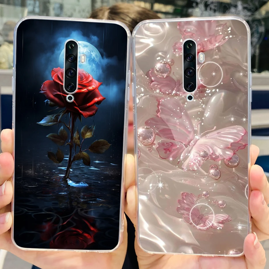 For Oppo Reno 2 2F 2Z Case Luxury Painted Cover Clear Silicone Phone Case For Oppo Reno2 F Reno 2Z Reno2 Reno2F Reno2Z Soft Bags