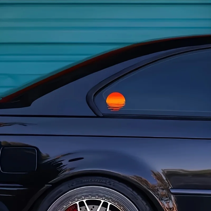 1개 독특한 해변 일몰 데칼 - 아이템을 위한 독특한 자연 디자인 - 차분한 분위기 방수 내구성 비닐 장식