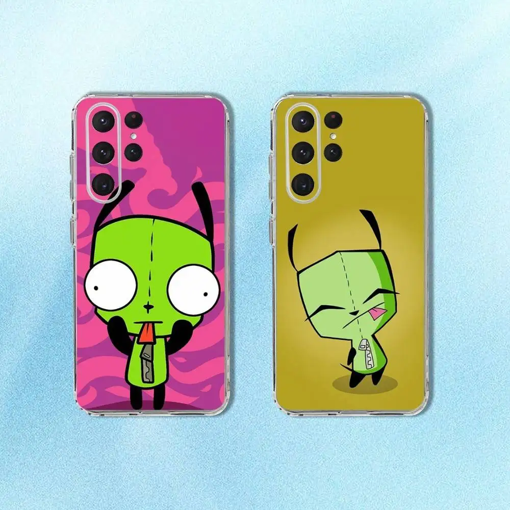 

Чехол для телефона Cartoon Invader Zim для Samsung S24,30,21,22,23,20 FE,lite,PIus, Ultra,5G, Note,9,10, прозрачный чехол