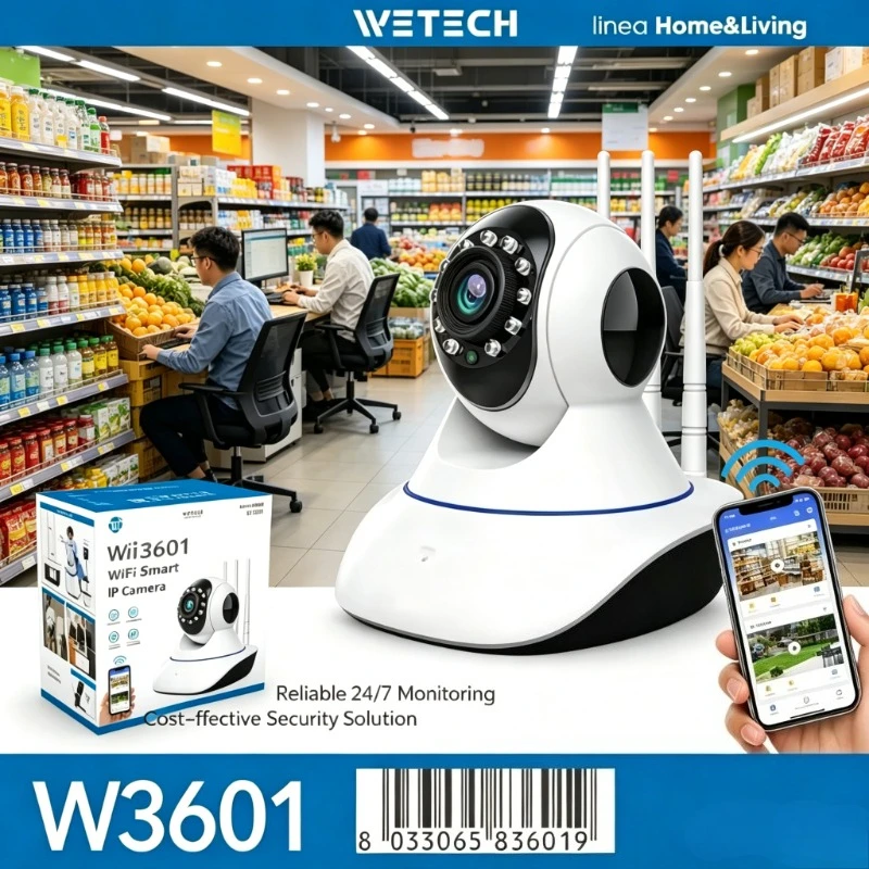 Caméra IP intelligente WiFi 1080P, caméra de sécurité PTZ intérieure/extérieure, notification d'alarme par push, vision nocturne, détection de mouvement