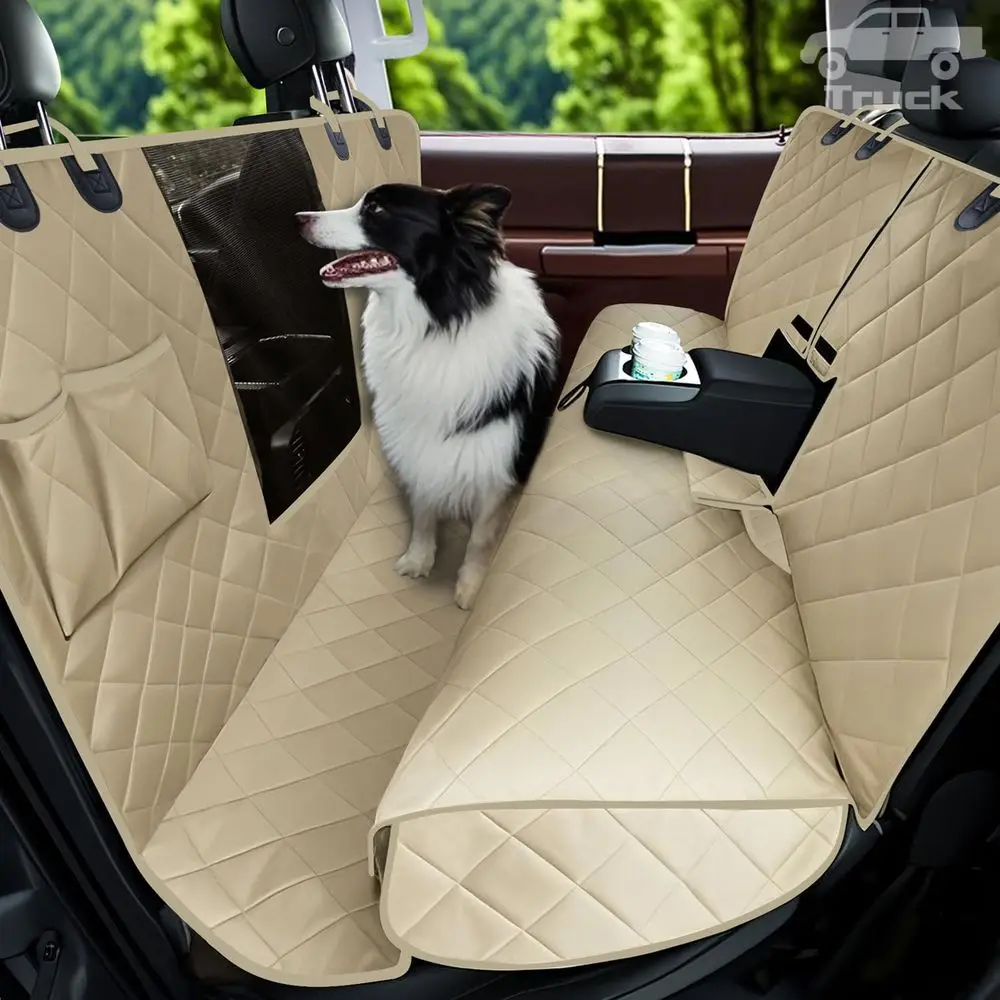 

4 in 1 Dog loor Hammock or Crew Cab,100% Waterproo Backseat Cover Dog Seat Covers, Bench Protector or ord 150, ,,,1500 Truck etc