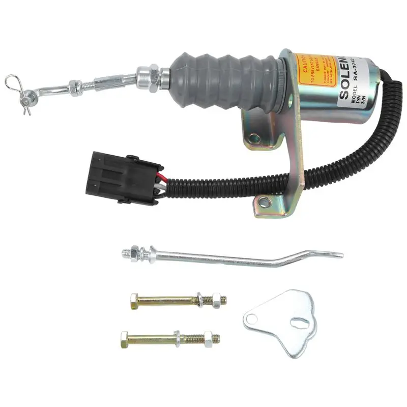 

1 Set Of 12V Flameout Solenoid Valve Diesel Engine Stop Solenoid 1751ES SA-3742-12 For Engineering Vehicles Accessories