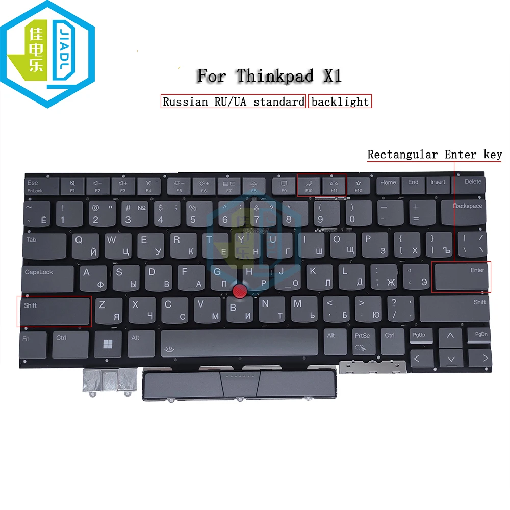 

US RU Backlit Trackpoint Keyboard For Lenovo ThinkPad X1 Carbon 10th Gen 20XW 21CB Replacement Keyboards New