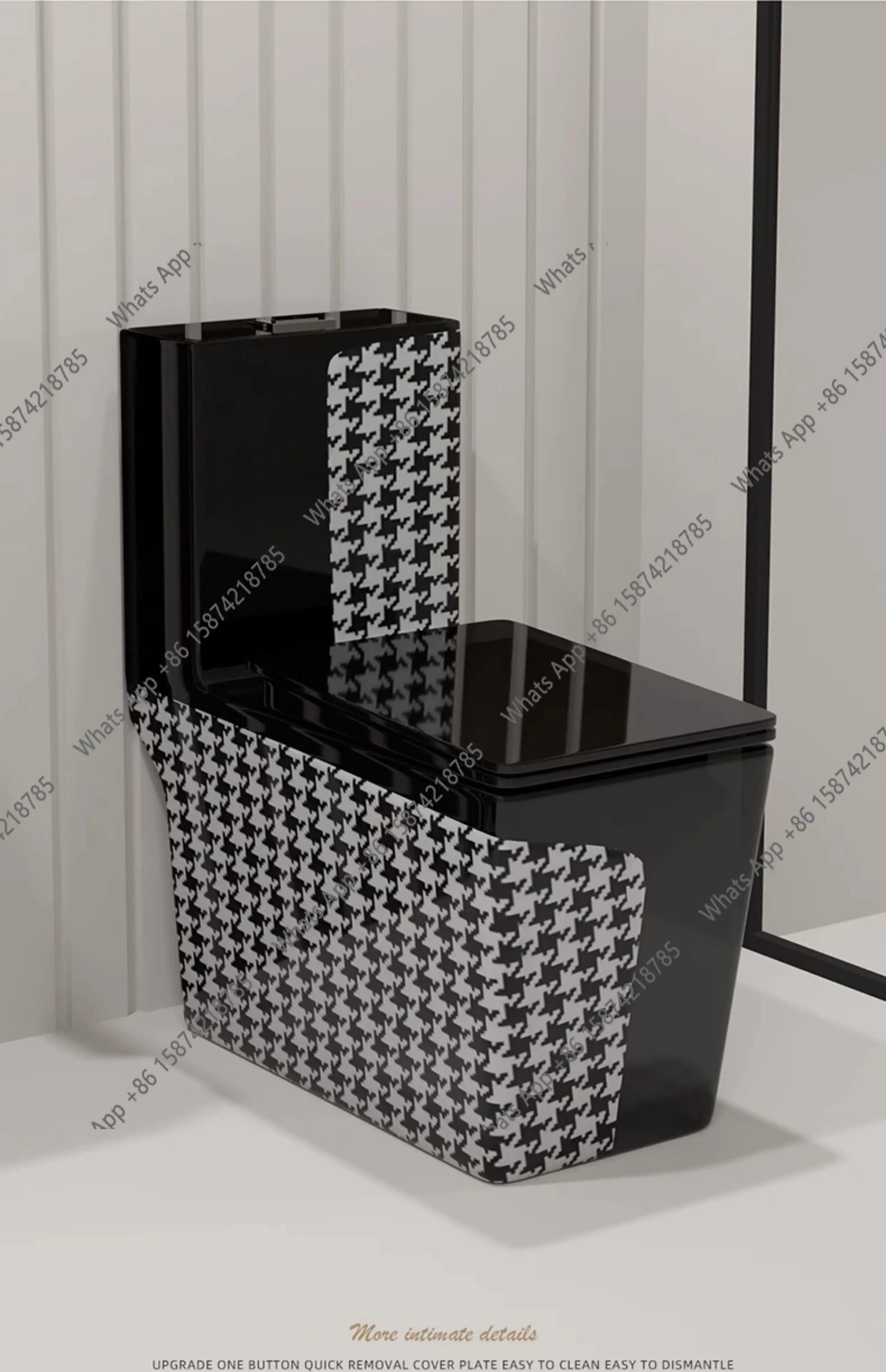 XvBlack Qiandongge Bathroom Household Toilet Siphon Pump Color Ceramic Deodorant Seat Toilet Toilet